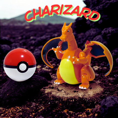 Statuetta Pokémon – Charizard con Poké Ball